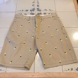Old Navy Pineapple All Over Print Khaki Shorts